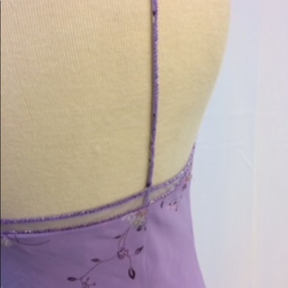 Bob Mackie Beaded Vintage 90s Purple Maxi Dress - Picture 4 of 9